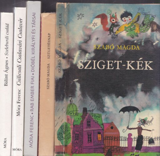 5 db klasszikus magyar ifj�s�gi reg�ny: Sziget-k�k + Sz�let�snap + Rab ember fiai - Di�b�l kir�lyfi �s t�rsai + Csilicsali Csalav�ri Csalav�r + Szeleburdi csal�d