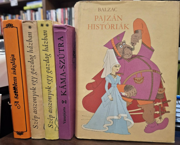 Balzac, V�tszj�jana, Csin Ping Mej, Dr. Fritz Kahn - 4 db-os Pajz�n k�nyvcsomag (5 k�tetben), K�NYVMENT� AJ�NLAT: Pajz�n hist�ri�k, A szerelem iskol�ja, Sz�p asszonyok egy gazdag h�zban I-II., K�ma-sz�tra