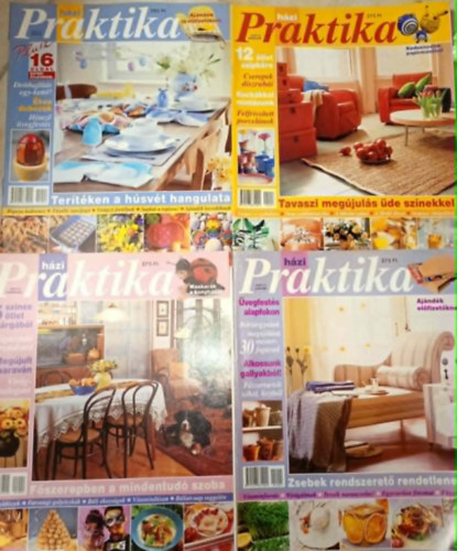 4 db. Praktika Magazin - 2001.jan. - 1. sz�m, 2001.febr. 2. sz�m, 2001.m�rc. 3. sz�m, 2001.�pr. 4. sz�m (szab�s-varr�s-k�t�s-hobby-lak�sdivat-k�zimunka)