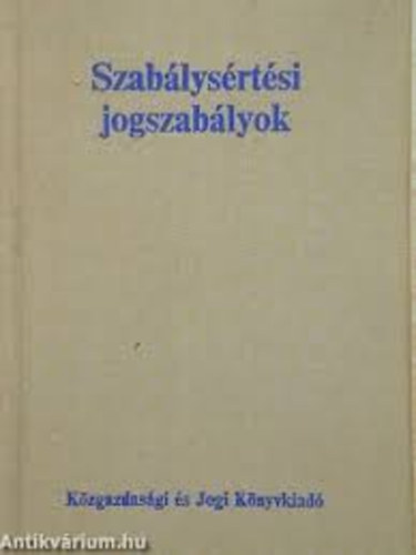 Dr. Madarsz- Dr. Mszros - Szablysrtsi jogszablyok