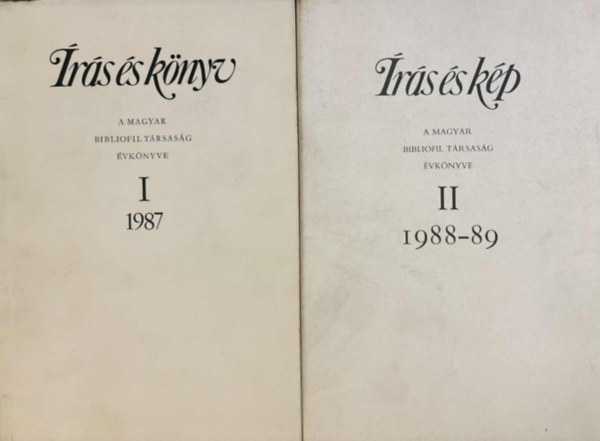 Írás és kép - A magyar bibliofil társaság évkönyve I-II. 1987+1988-89