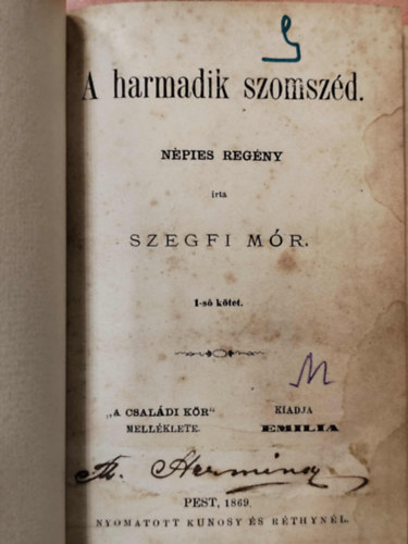 Szegfi M�r - A harmadik szomsz�d I-III. (egybek�tve)