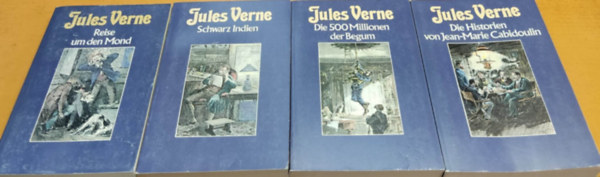 Jules Verne - 4 db Jules Verne, nmet nyelv (cmek a termklapon, sajt fot)