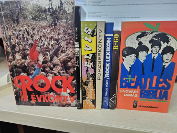 Tardos Pter, Ungvri Tams, Risk Gza, Koltay Gbor Albert Goldman - 7db zenei ktet, KNYVMENT AJNLAT: Rock vknyv 1981+ John Lennon 1940-1980+ Elvis+ Popzsebknyv+ Rock lexikon+ R-go+ Beatles biblia