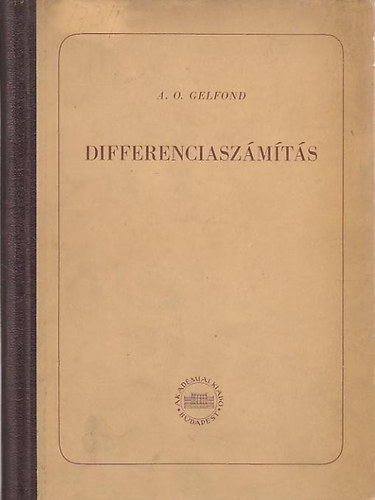 A. O. Gelfond - Differenciaszmts