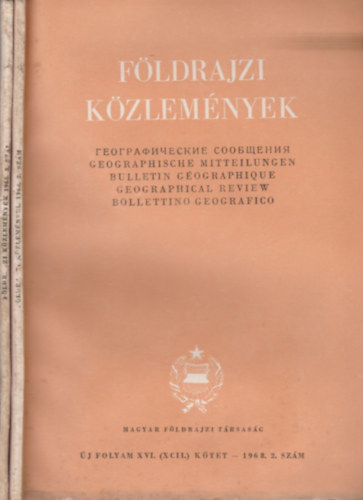 Pcsi Mrton  (fszerk.) - Fldrajzi kzlemnyek 1968/2-3. szm