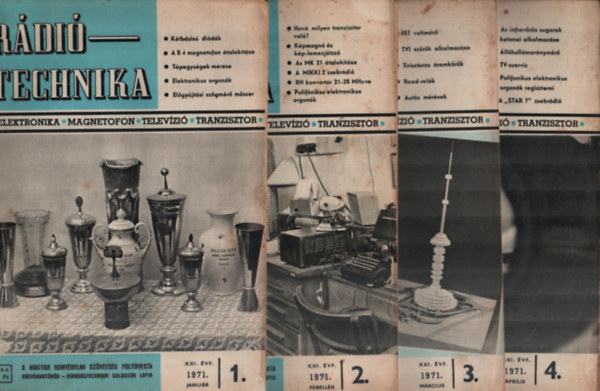 Stefanik P�l f�szerk. - R�di�technika 1971. 1-12. (teljes �vfolyam sz�monk�nt)