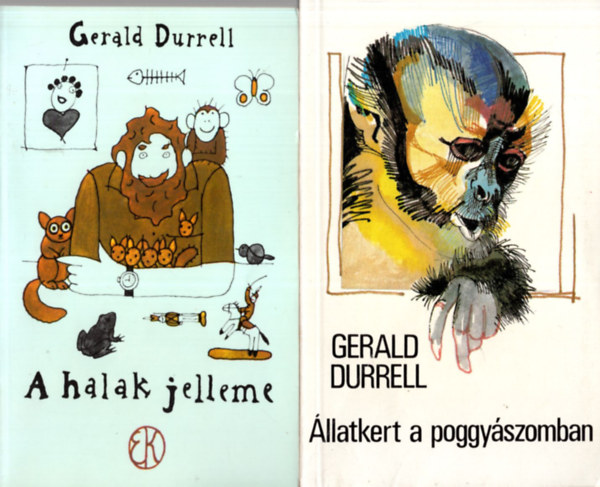 Gerald Durrell - 2 db Gerald Durrell: Állatkert a poggyászomban + A halak jelleme