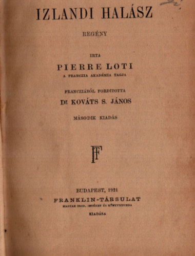 Pierre Loti - Izlandi hal�sz