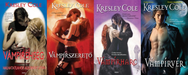 Kresley Cole - Halhatatlanok alkonyat utn knyvcsomag (4 darab knyv) / Vmprhsg, Vmprszeret, Vmprharc, Vmprvr