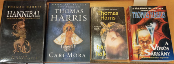 Thomas Harris - 4 db Thomas Harris: A Vrs Srkny + A brnyok hallgatnak + Cari Mora + Hannibal