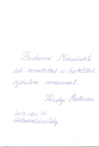 Krolyi Hortenzia - Smaragzld versek - dediklt -  CD mellklettel