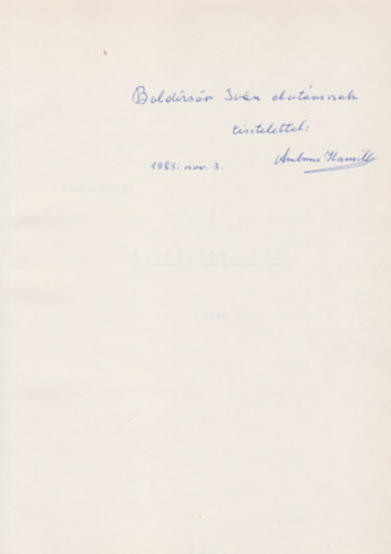 Ambrus Kamill - Kasszandra szól (Dedikált)