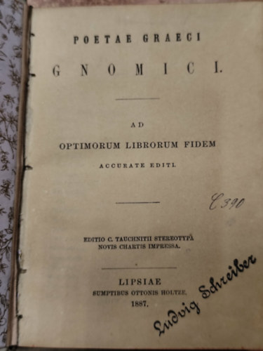 Poetae graeci gnomici