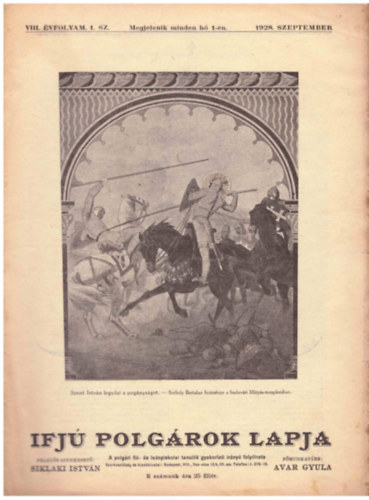 Siklaki Istvn  (szerk.) - Ifj Polgrok Lapja Vlll. vf. 1 szm (1928. szeptember)