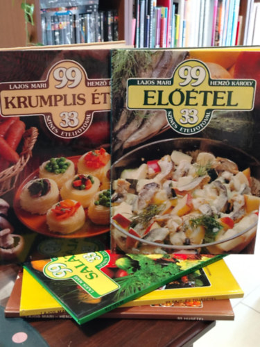 Lajos Mari Hemz� K�roly - K�NYVMENT� AJ�NLAT, 5 DB. Gasztron�mia. 99 h�s�tel, 99 sajt- �s toj�s�tel, 99 sal�ta, 99 el��tel, 99 krumplis �tel