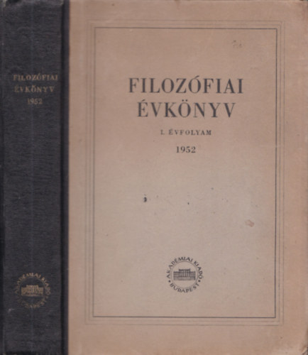 Filozfiai vknyv I. vfolyam 1952