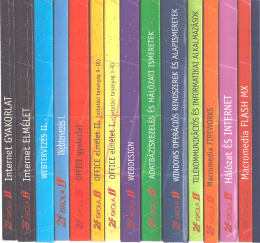 15 db informatikai tankönyv a 2F iskolától