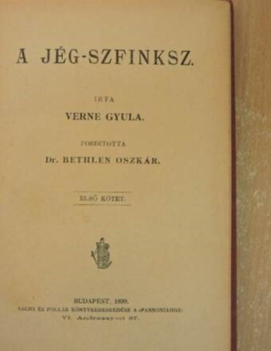 Verne Gyula - A j�g-szfinksz I