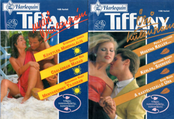Stephanie James, Sherry Dee Paula Fulford-Suzanna Simms-Erin Ross - Tiffany Különszám 1993. 1-4. kötet