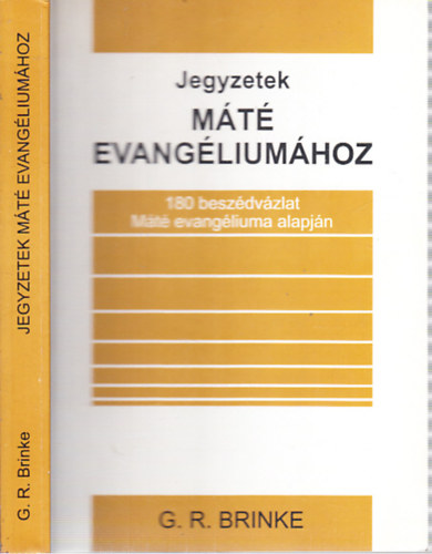 G.R. Brinke - Jegyzetek Mt evangliumhoz