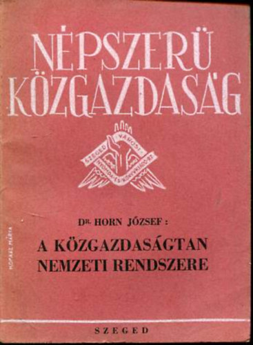 Dr. Horn Jzsef - A kzgazdasgtan nemzeti rendszere