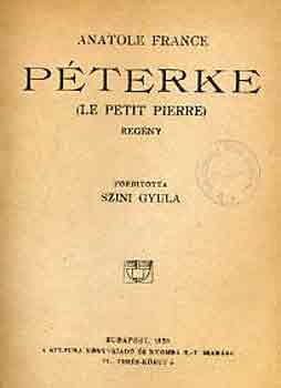 Anatole France - P�terke