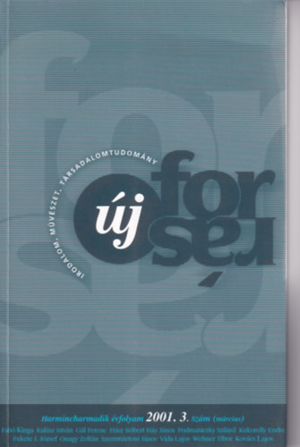Új forrás - Irodalom, művészet, társadalomtudomány 2001. 3. szám