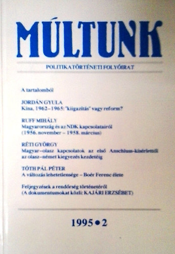 M�ltunk - Politikat�rt�neti foly�irat 1995/2