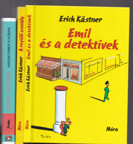 Erich Kästner - 3db. Erich Kästner: Emil és a detektívek + A repülő osztály + Három ember a hóban