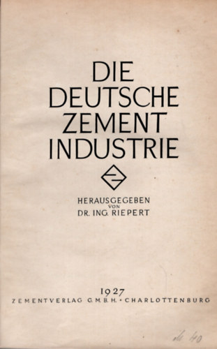 Die Deutsche zement industrie- n�met