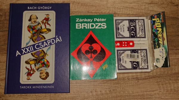 Zánkay Péter, Bach György - 2 könyv a kártyáról: Bridzs, a XII. csapdája ajándék pakli franciakártyával + 3 kocka