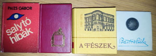 Nyerges Andr�s , V�gh Oszk�r Paizs G�bor (v�logatta) - 4dm minik�nyv - A F�szek-Eml�kk�nyv a F�szek M�v�szklub alap�t�s�nak 75. �vfordul�j�ra, Paizs G�bor-Salyt� hib�k, Nyerges Andr�s (v�logatta)-Bart�k B�la, V�gh Oszk�r-Nyomda a Ter�zv�rosban