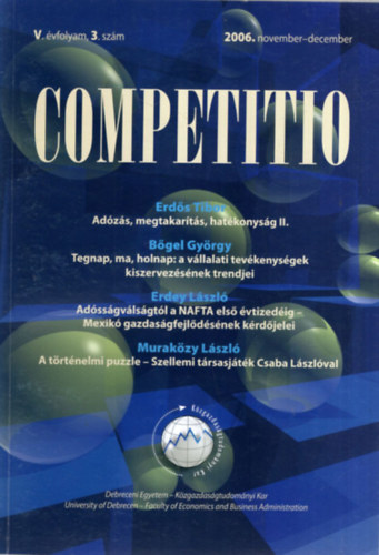 Bgel Gyrgy Erds Tibor - Competitio - 2006. november-december V. vfolyam 3. szm