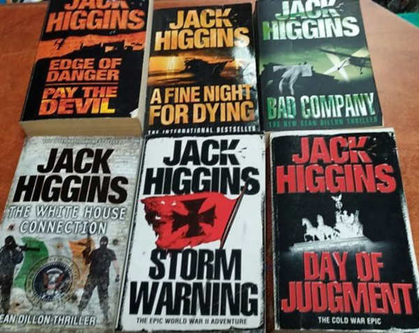 Jack Higgins - 6 db Jack Higgins Knyv Angolul:A Fine Night For Dying, Edge of Danger. Pay the Devil,Bad Company,