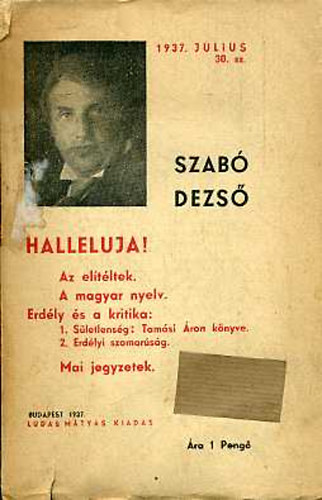 Szabó Dezső - Halleluja! (Szabó Dezső füzetek 30.)