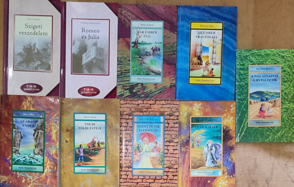 William Shakespeare, J�kai M�r, Miksz�th K�lm�n, Arany J�nos, Mad�ch Imre Zr�nyi Mikl�s - 9db k�telez� olvasm�ny - Zr�nyi-Szigeti veszedelem, Shakespeare-Romeo �s J�lia, Lear kir�ly, J�kai-Az arany ember, Miksz�th-Szent P�ter eserny�je, A t�t afyafiak, A j� pal�cok, Arany-Toldi/Toldi est�je, Mad�ch-Az ember trag�di�ja, M