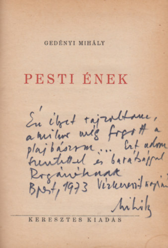Ged�nyi Mih�ly - Pesti �nek