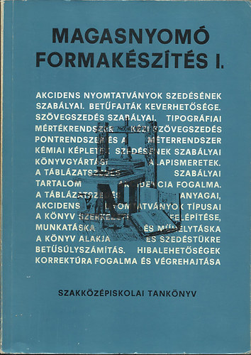 Bardczy Irn - Magasnyom formakszts I. (szakkzpiskola)