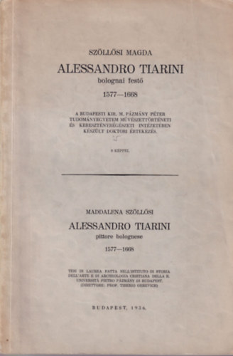 Szllsi Magda - Alessandro Tiarini