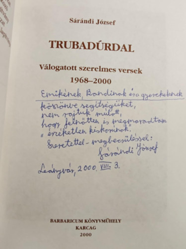 Srndi Jzsef - Trubadrdal