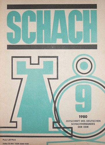 Reinhart Fuchs  (szerk.) - Schach 34. Jahrgang 9.