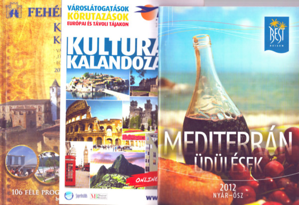 Tbb szerz - 3 db 2012-es utazsi prospektus: Best Reisen mediterrn dlsek 2012 nyr-sz - Fehrvr Travel Kulturlis Krutazsok 2012. prilis-november - Ibusz Kulturlis kalandozsok 2012