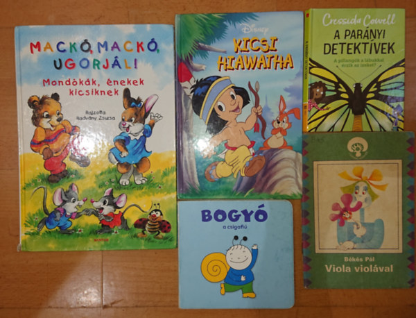 Bartos Erika, Bks Pl Cressida Cowell - 5 kedves gyerekknyv a legkisebbeknek: A parnyi detektvek, Bogy, acsigafi, Viola Violval, KIcsi Hiawatha, Mack, mack, ugorjl!