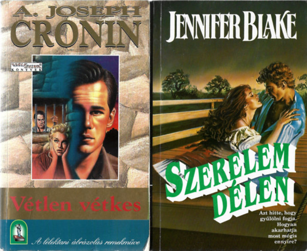 2 db knyv, A. Joseph Cronin: Vtlen vtkes, Jennifer Blake: Szerelem dlen