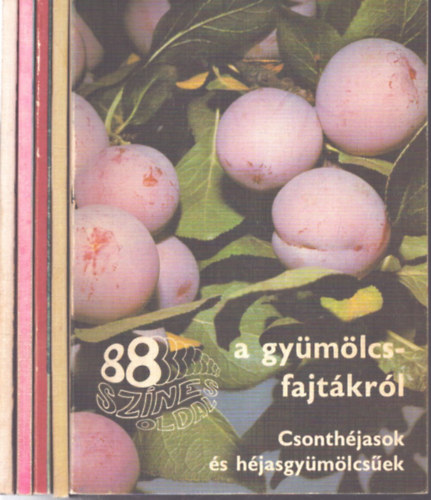 5 db a 88 színes oldal sorozatból: 88 színes oldal a gyümölcsfákról - 88 színes oldal a díszfákról - 88 színes oldal az örökzöldekről és a fenyőkről - 88 színes oldal a gyümölcsfajtákról - 88 színes oldal a virágos díszcser
