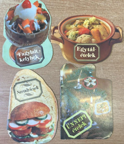 Jordán Krisztina Nagy Katalin (szerk.) - 4 darab szakácskönyvek: Egytálételek - Fagylaltkelyhek - Szendvicsek - Ünnepi ételek