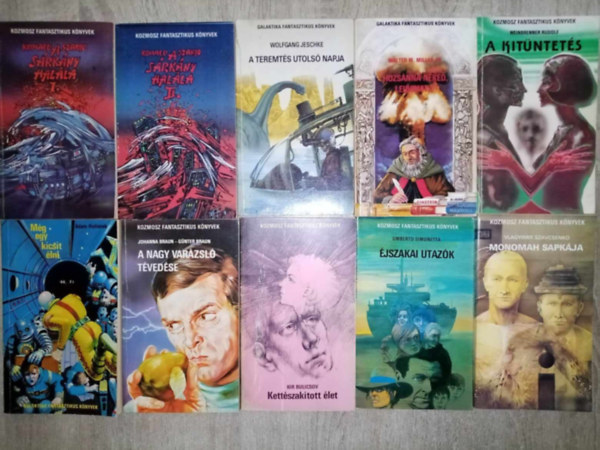 Wolfgang Jeschke, Weinbrenner Rudolf, Miller, Walter M., jr., Adam Hollanek, Konrad Fialkowski, J. Braun Komacu Szakjo - Umberto Simonetta, Kir Bulicsov, Vlagyimir Szavcsenko G. Braun - Kozmosz / Galaktika Sci-Fi knyvcsomag (10db) A srkny halla I-II. / A teremts utols napja / A kitntets / Hozsnna nked, Leibowitz! / Mg egy kicsit lni - Homo divinus / A nagy varzsl tvedse / jszakai utazk / Kettsza