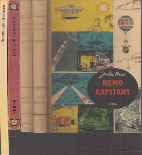 Jules Verne - 4 db. Verne kalandreg�ny (Nemo kapit�ny + K�t�vi vak�ci� + Hector Servadac + Rendk�v�li utaz�sok)