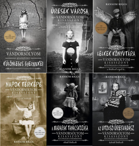 Ransom Riggs - Vndorslyom kisasszony klnleges gyermekei sorozat 1-6. (Vndorslyom kisasszony klnleges gyermekei, resek vrosa, Lelkek knyvtra, Napok trkpe, A madarak tancskozsa, Az utols resvadsz)